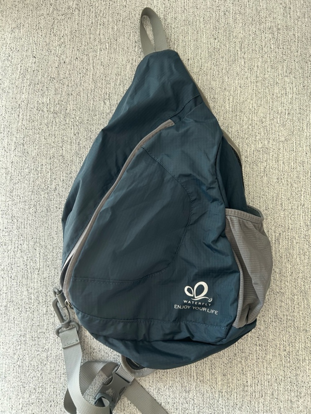 Waterfly Navy Sling Backpack - Blue with Gray Accents